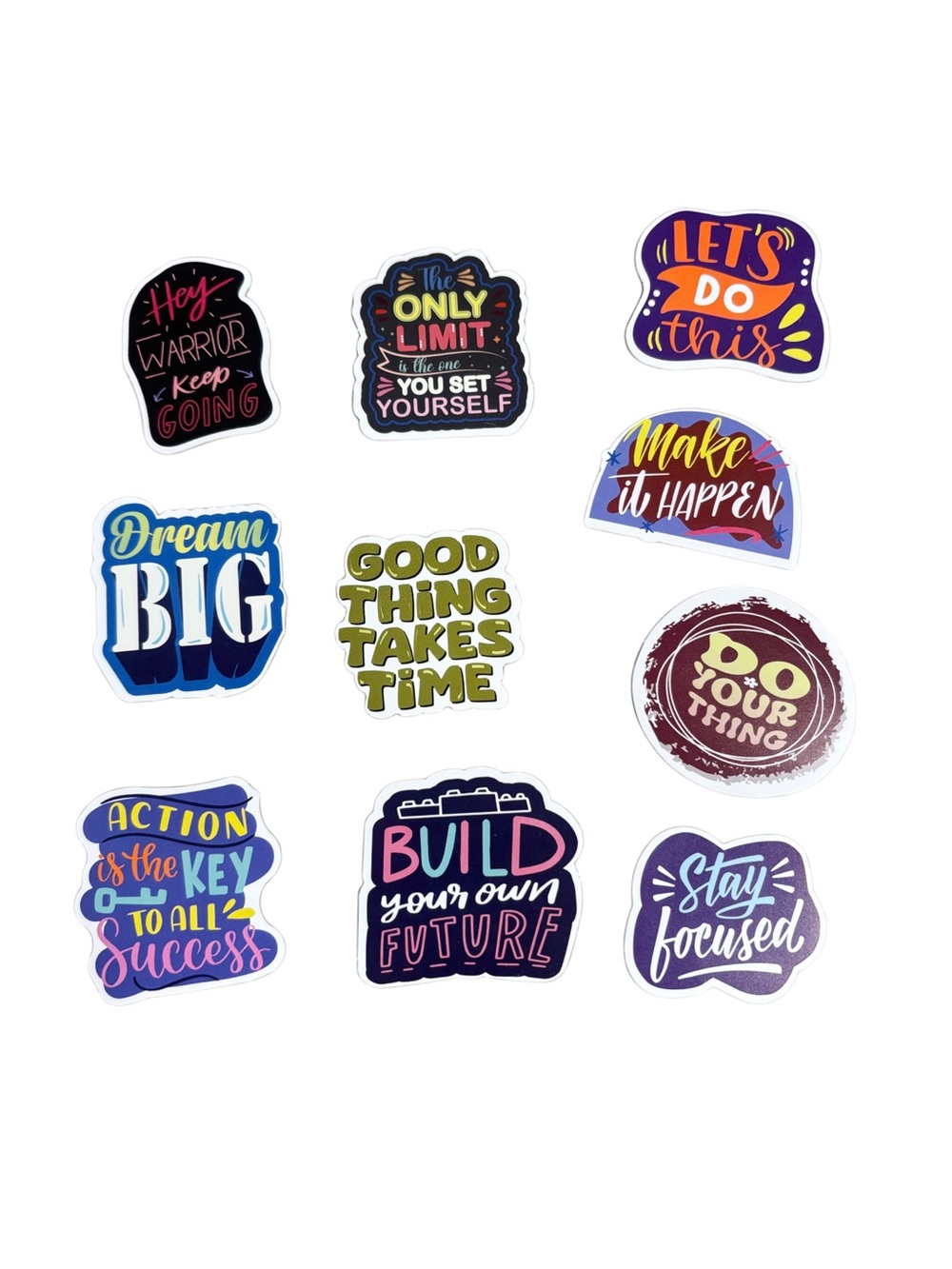 🔥Motivational Sticker (10 pack) - Colorful Inspirational Quotes